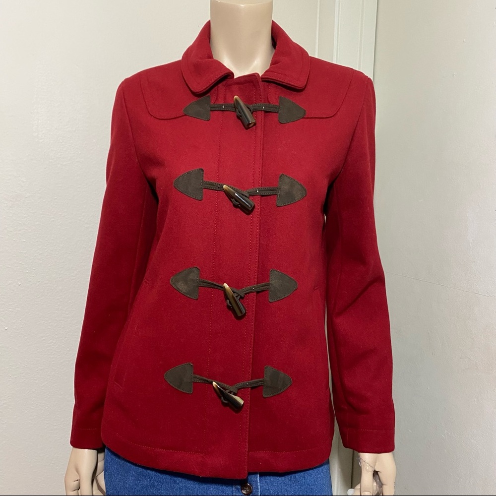 Gap Red Toggle Button Pea Coat - image 1